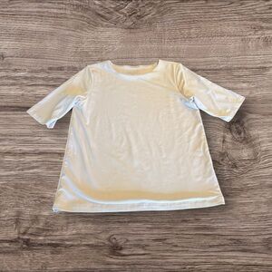 Tahari Modern Essentials Short Sleeve Stretch Top Salmon Pink Size Small